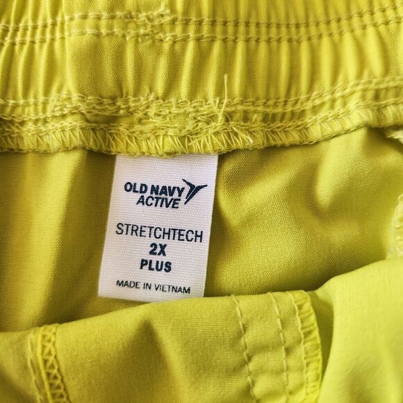 Old Navy Active Stretch Tech Shorts Womens Size 2X Yellow - Picture 3 of 5